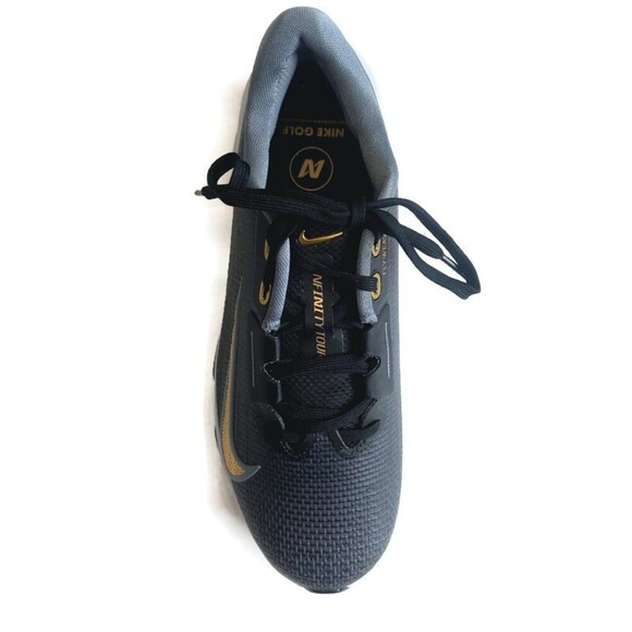 Nike Mens Size 6.5 Air Zoom Infinity Tour 2 Golf Shoes FD0217-003 Black Gold